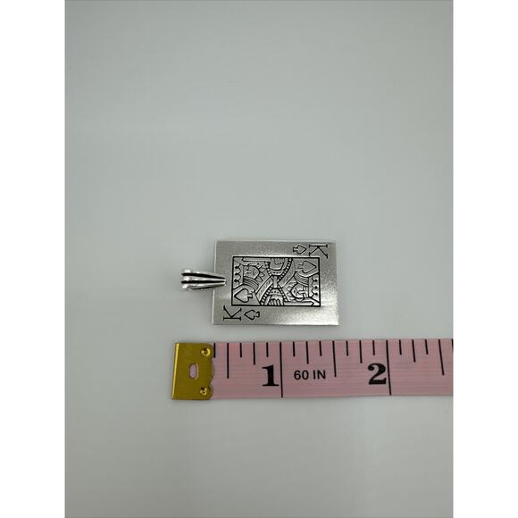 King Of Spades Pendent Sterling Silver 925 - Picture 4 of 6